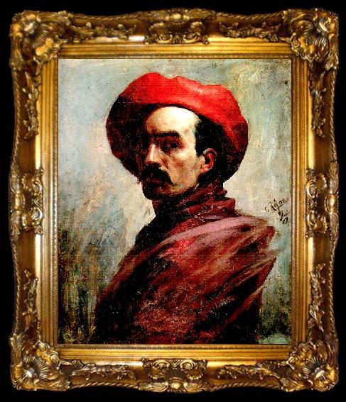 framed  Cristobal Rojas Self portrait, ta009-2